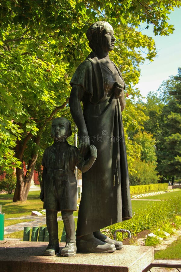 Monument of Finnish mothers with a child who survived the horrors of the 2nd World war, is in the city of Pori in Finland. Monument of Finnish mothers with a child who survived the horrors of the 2nd World war, is in the city of Pori in Finland.