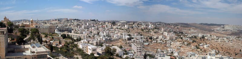 Panoramic view of Bethlehem, Israel. Panoramic view of Bethlehem, Israel