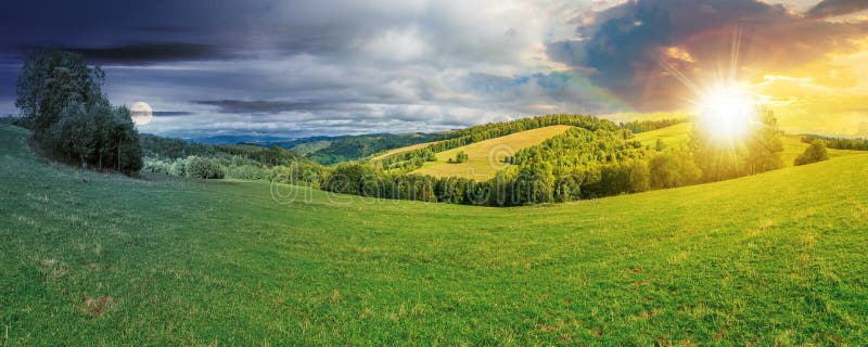 Панорамные изменения в горном ландшафте стоковая фотография Панорамные изменения в горном ландшафте стоковая фотография
