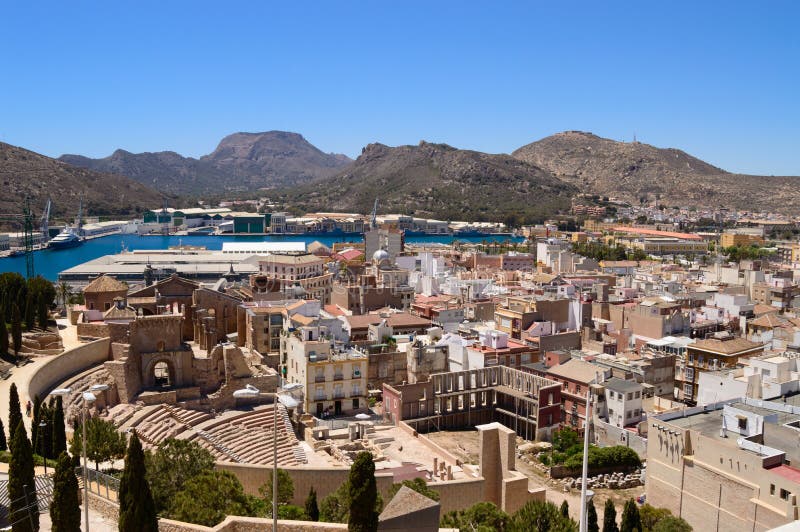 Панорамный взгляд над Cartagena стоковое изображение Панорамный взгляд над Cartagena стоковое изображение