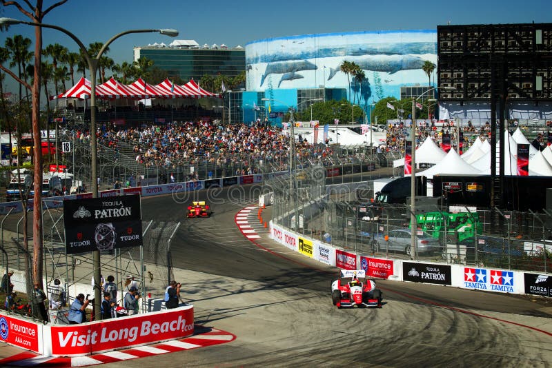 Панорамный Тойота Grand Prix Лонг-Бич стоковая фотография Панорамный Тойота Grand Prix Лонг-Бич стоковая фотография