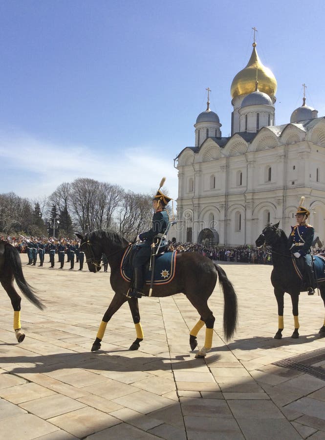 Парад установки предохранителя в Москве Кремле стоковые фотографии rf Парад установки предохранителя в Москве Кремле стоковые фотографии rf