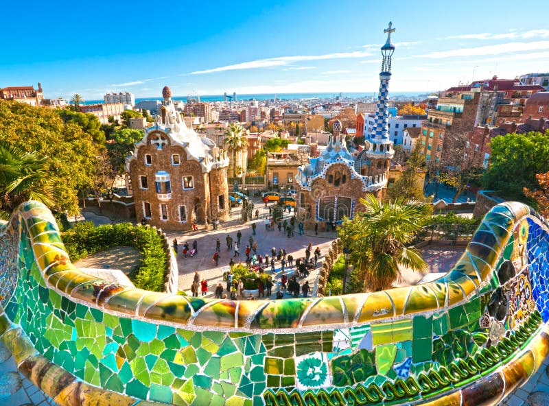 Парк Guell стоковые фотографии rf Парк Guell стоковые фотографии rf