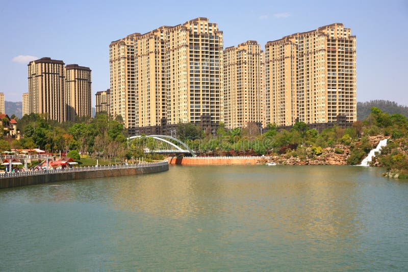 Парк водопада Kunming в Kunming, Китае стал самым большим парком водопада в Азии стоковая фотография rf Парк водопада Kunming в Kunming, Китае стал самым большим парком водопада в Азии стоковая фотография rf