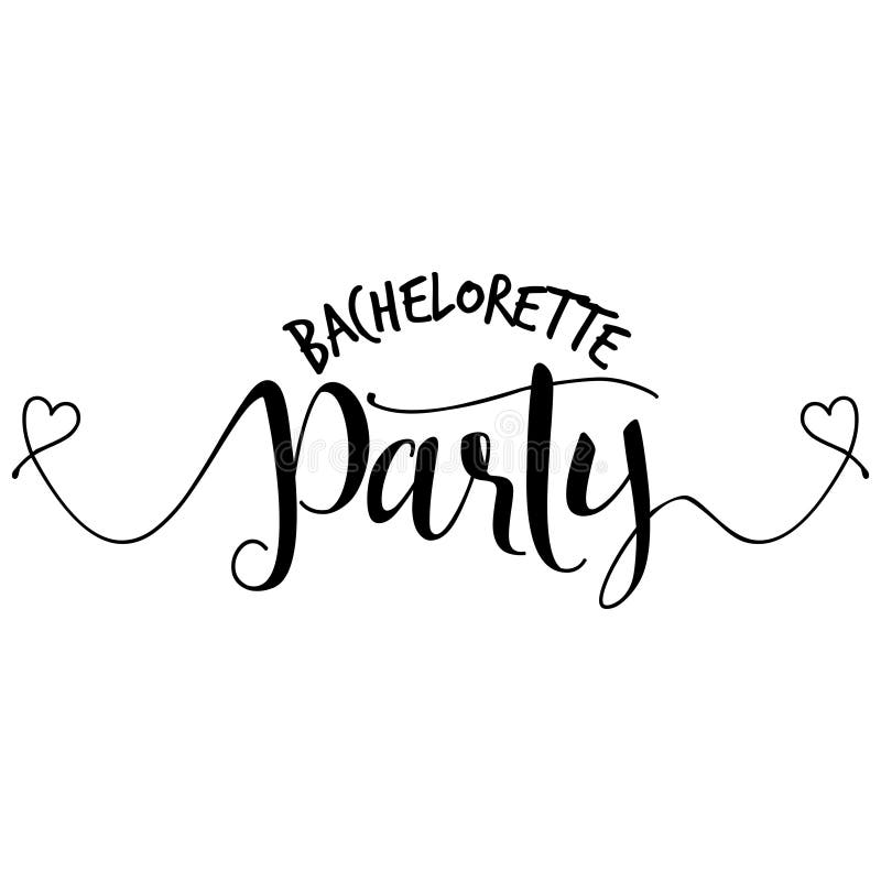 Партия Bachelorette - помолвка сценария письма руки иллюстрация штока Партия Bachelorette - помолвка сценария письма руки иллюстрация штока