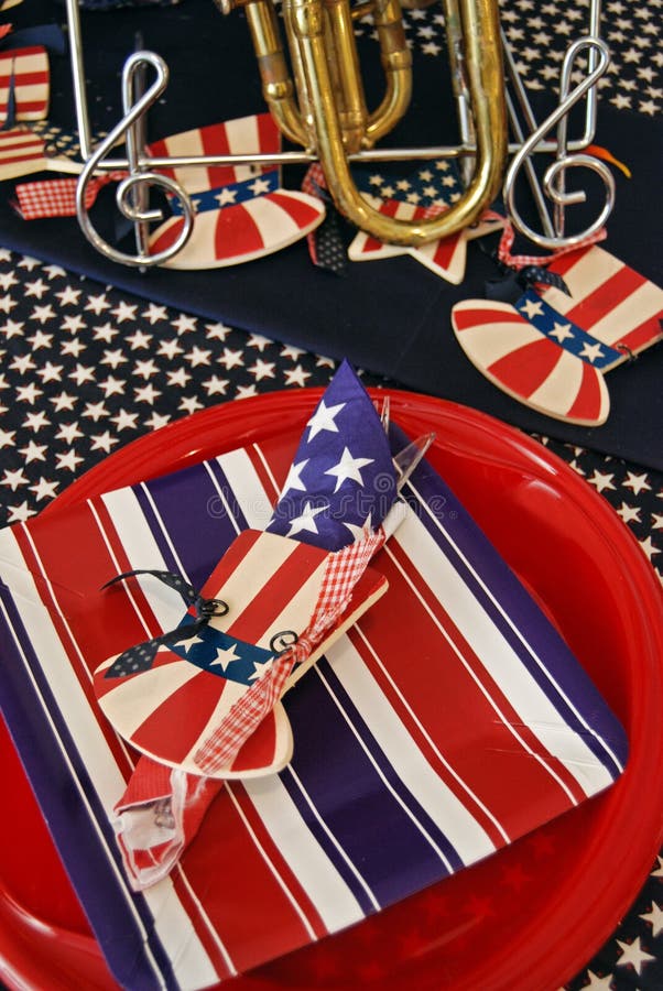 American theme for a holiday dinner party. American theme for a holiday dinner party.