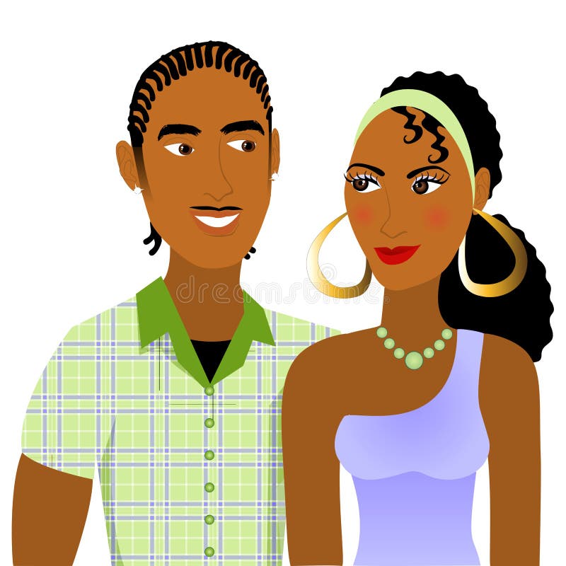 Vector Illustration of a Couple in love. Vector Illustration of a Couple in love.