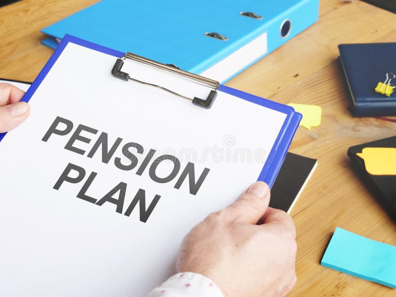 Text sign is showing hand written words pension plan. Text sign is showing hand written words pension plan