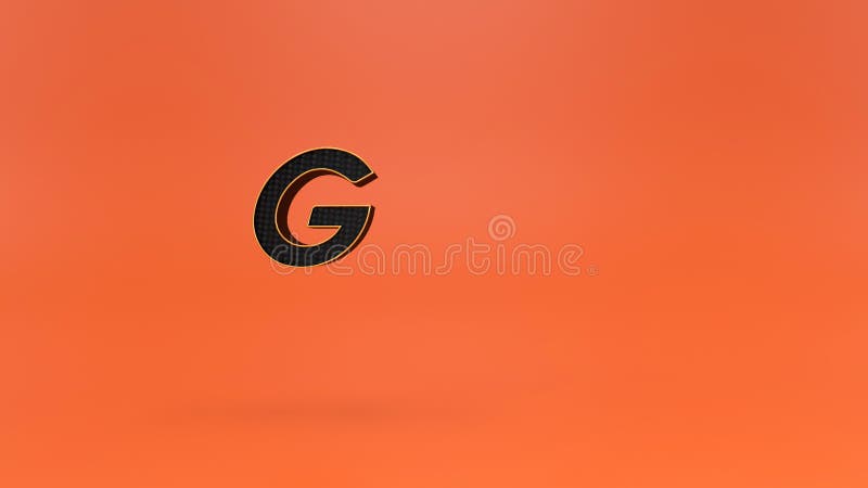Перевод современного шрифта 3d g иллюстрация штока