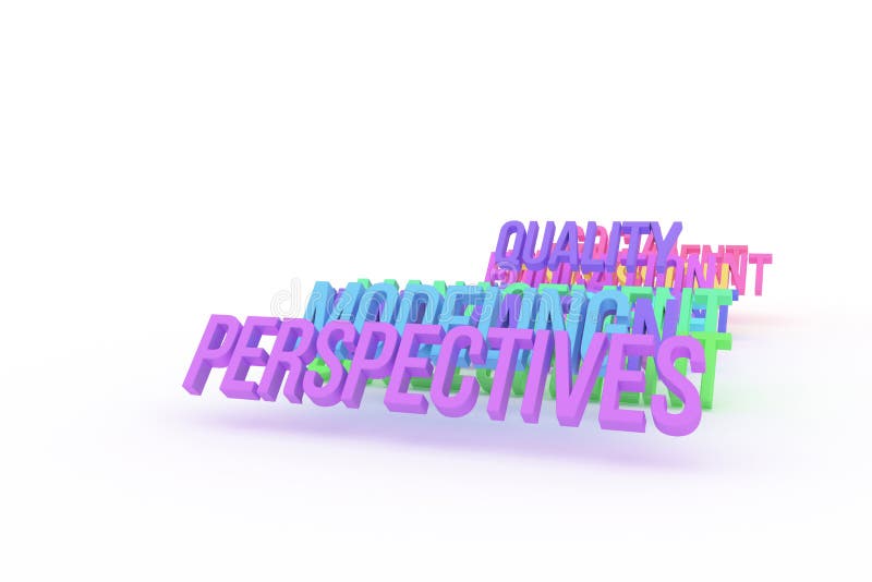 Перспективы & моделирование, слова 3D дела схематические красочные Текст, перевод, алфавит & сообщение бесплатная иллюстрация
