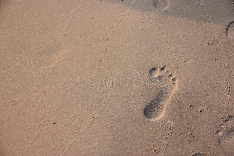 Footprint in the sand on a beach Hua Hin Thailand. Footprint in the sand on a beach Hua Hin Thailand.