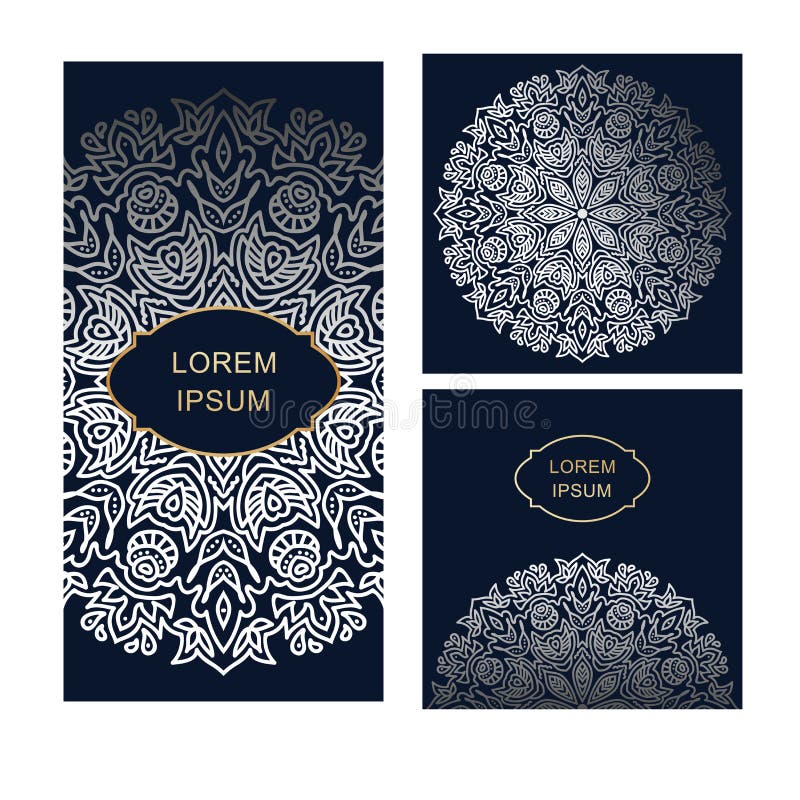 Mandala geometric round ornament, circular abstract pattern. Hand drawn decorative vector design element.