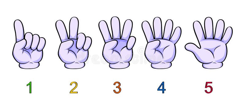 Illustration of counting hand for kids. Counting fingers from one to five. One, two, three, four, five stock illustration Illustration of counting hand for kids. Counting fingers from one to five. One, two, three, four, five stock illustration