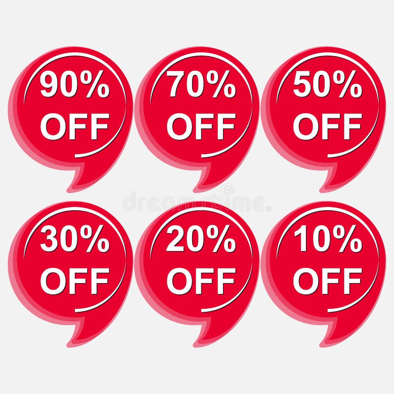 Discount Super Sale, weekend special offer speech red banner. Vector isolated illustration stock illustration.
