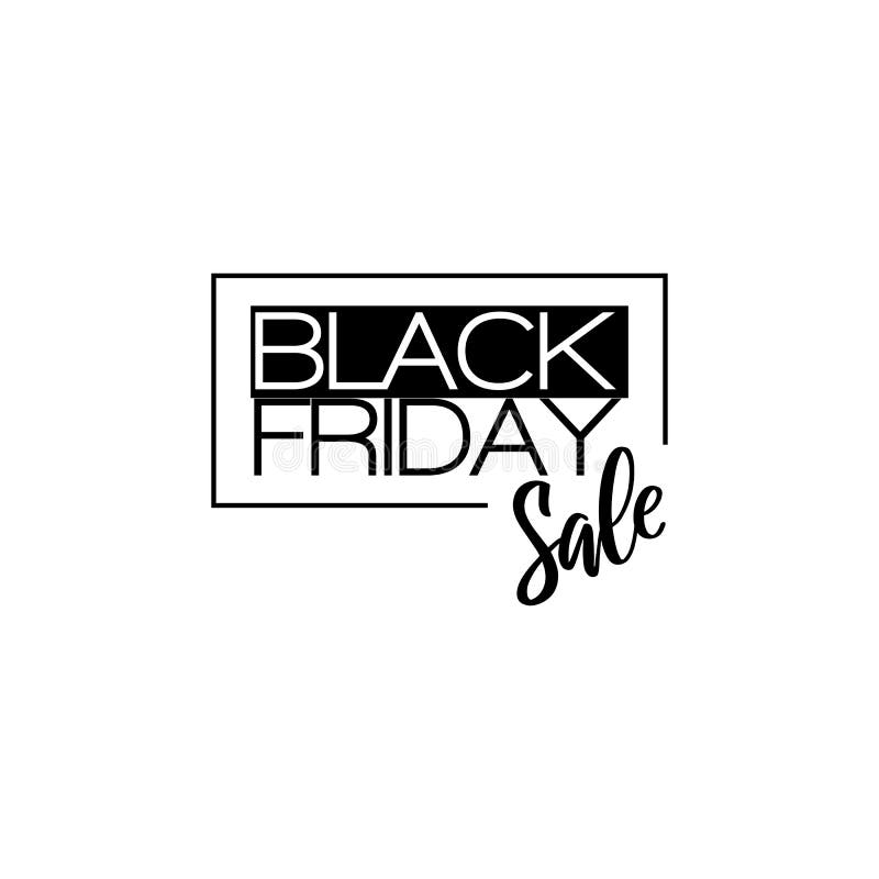 Black Friday sale inscription design template and banner. Discount offer presentation. Creative concept for sales season royalty free illustration