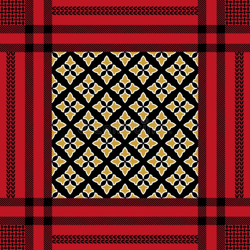 Squared checkered print. vector illustration