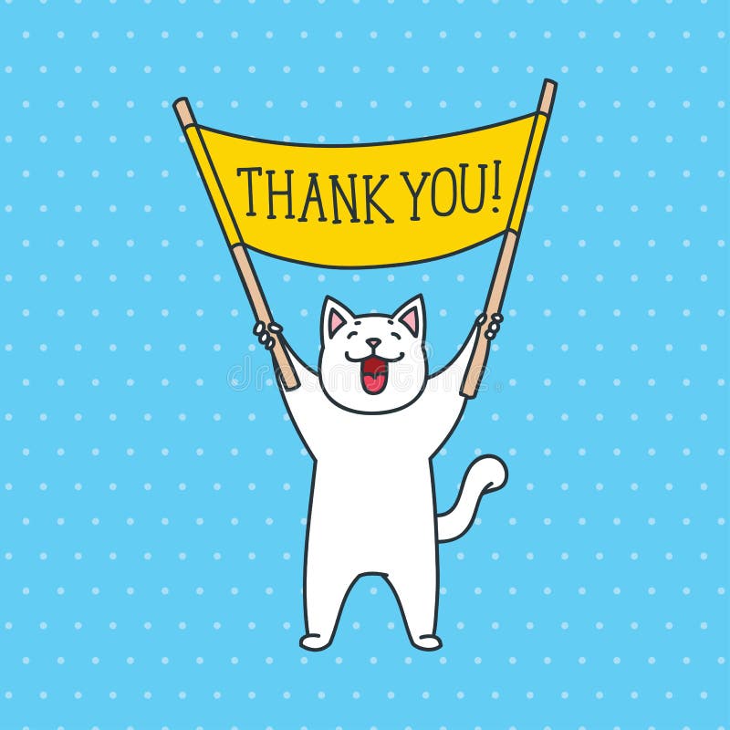 Cat Thank You Stock Illustrations 496 Cat Thank You Stock