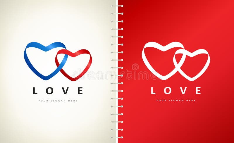 Hearts logo vectors. Logo design vector illustration.