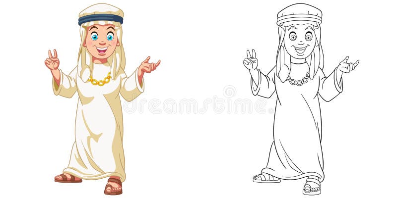 Мальчик араб рисунок