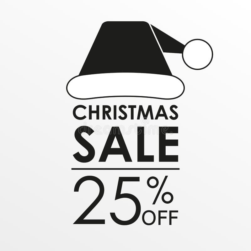 25 Off Sale. Christmas Sale Banner and Discount Design Template with