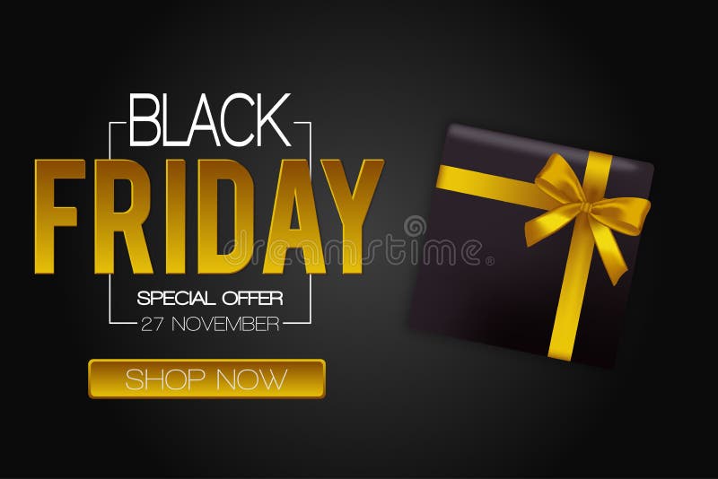 Black Friday sale inscription design template and banner. Discount offer presentation. Creative concept for sales season. vector illustration
