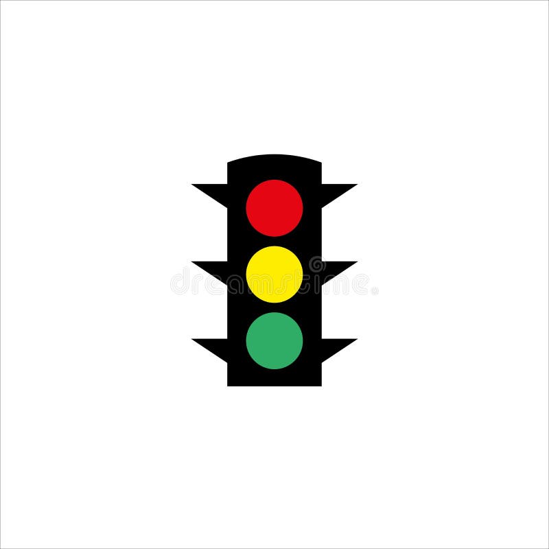 Traffic light icon, vector, illustration on white background