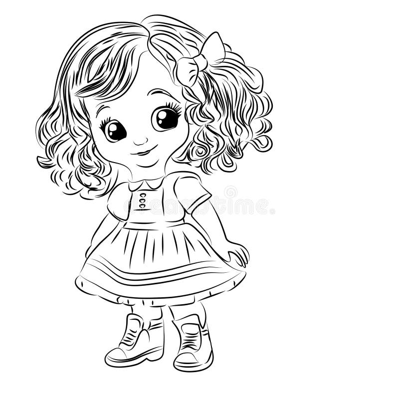 Curly Hair Coloring Page
