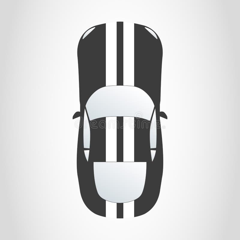 Car Icon. Top View of Sport Car. Vector Illustration. Stock Vector