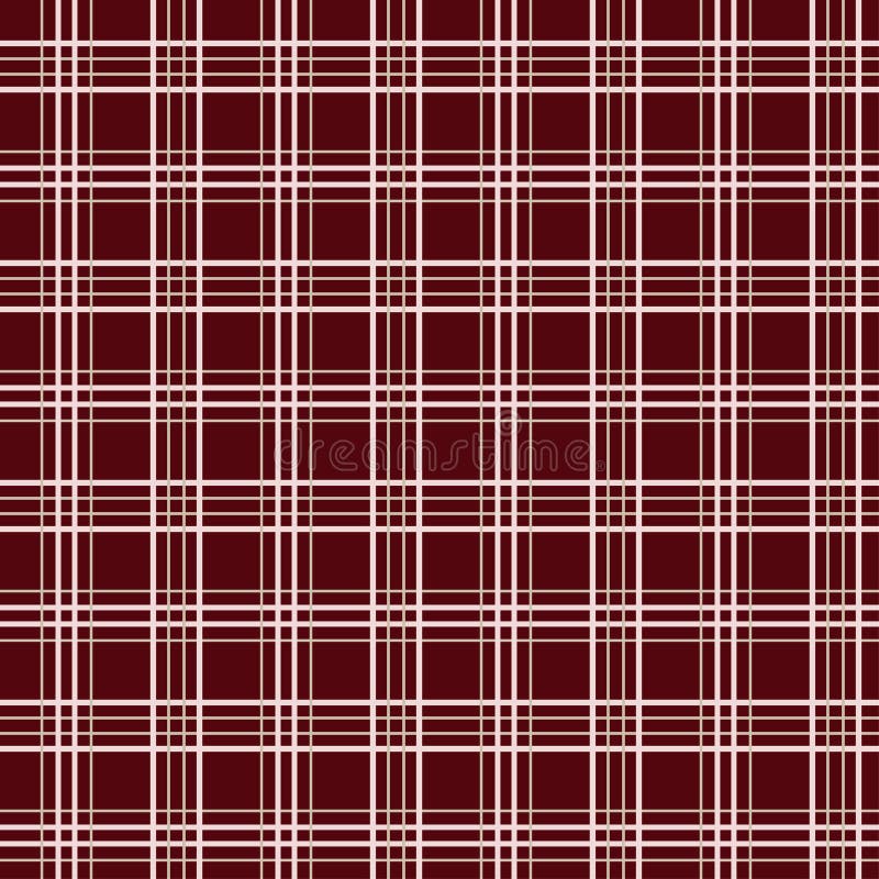 Checkered seamless pattern, stripes of beige, brown and pink on a Burgundy background. Harmonious interweaving of thin and wide stripes, vector illustration. Checkered seamless pattern, stripes of beige, brown and pink on a Burgundy background. Harmonious interweaving of thin and wide stripes, vector illustration