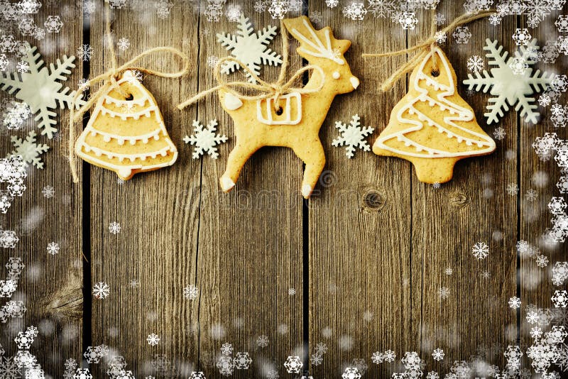 Печенья gingerbread рождества домодельные иллюстрация штока