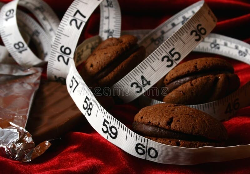 печенья шоколада dieting заманчивость стоковое изображение