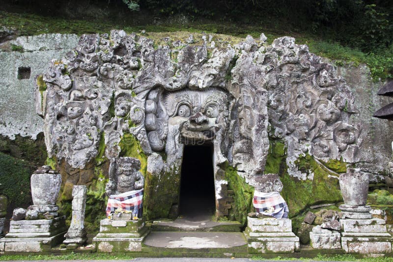 Пещера слона, висок Бали Индонезия Goa Gajah стоковое фото rf Пещера слона, висок Бали Индонезия Goa Gajah стоковое фото rf