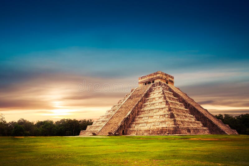 Temple of Kukulkan, pyramid in Chichen Itza, Yucatan, Mexico. Temple of Kukulkan, pyramid in Chichen Itza, Yucatan, Mexico