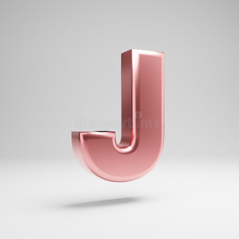 Письмо j объемного лоснистого розового золота uppercase изолированное на белой предпосылке бесплатная иллюстрация Письмо j объемного лоснистого розового золота uppercase изолированное на белой предпосылке бесплатная иллюстрация