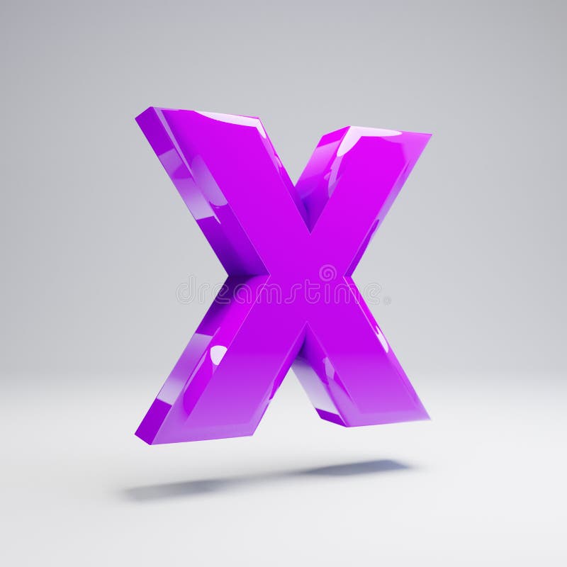 Письмо x объемного лоснистого фиолета uppercase изолированное на белой предпосылке бесплатная иллюстрация Письмо x объемного лоснистого фиолета uppercase изолированное на белой предпосылке бесплатная иллюстрация