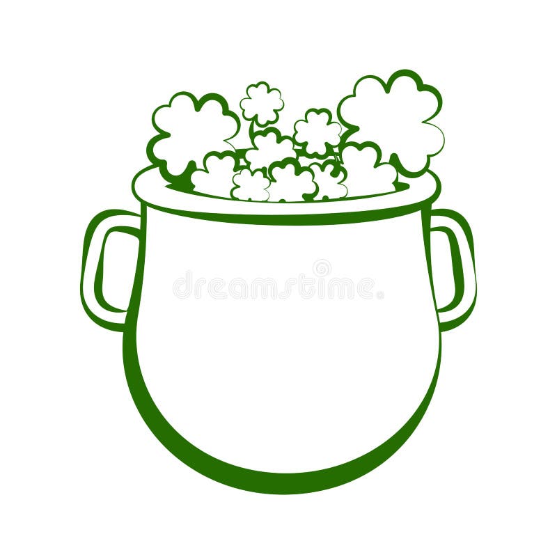 План бака с клеверами иллюстрация вектора. иллюстрации насчитывающей ...