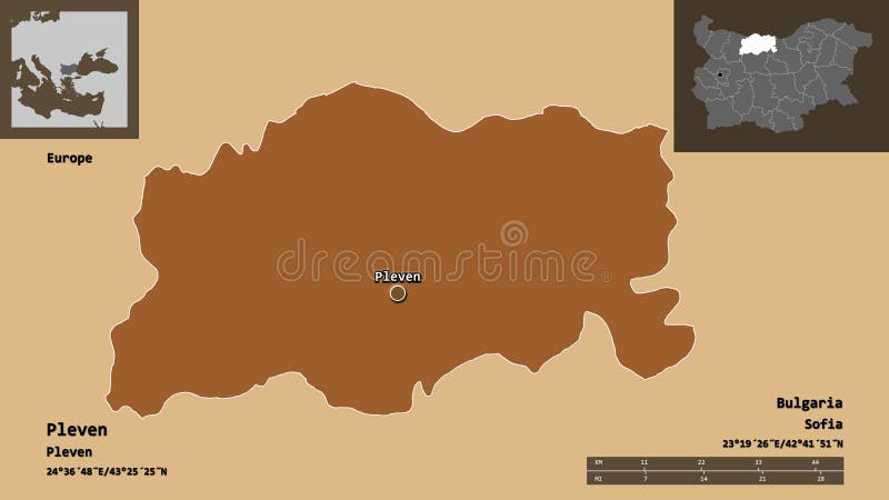 Плевена провинция Болгарии. Значки. Модель иллюстрация вектора