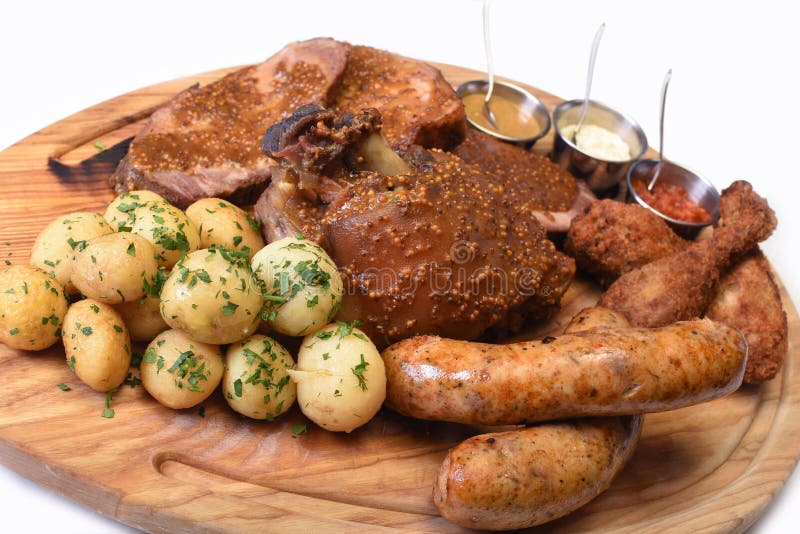 Плита закусок мяса стоковые фотографии rf Плита закусок мяса стоковые фотографии rf