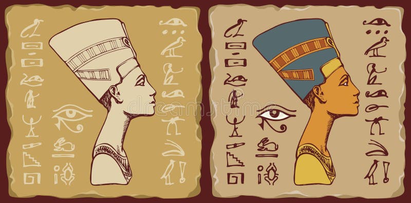 Нефертити Папирус иероглифы