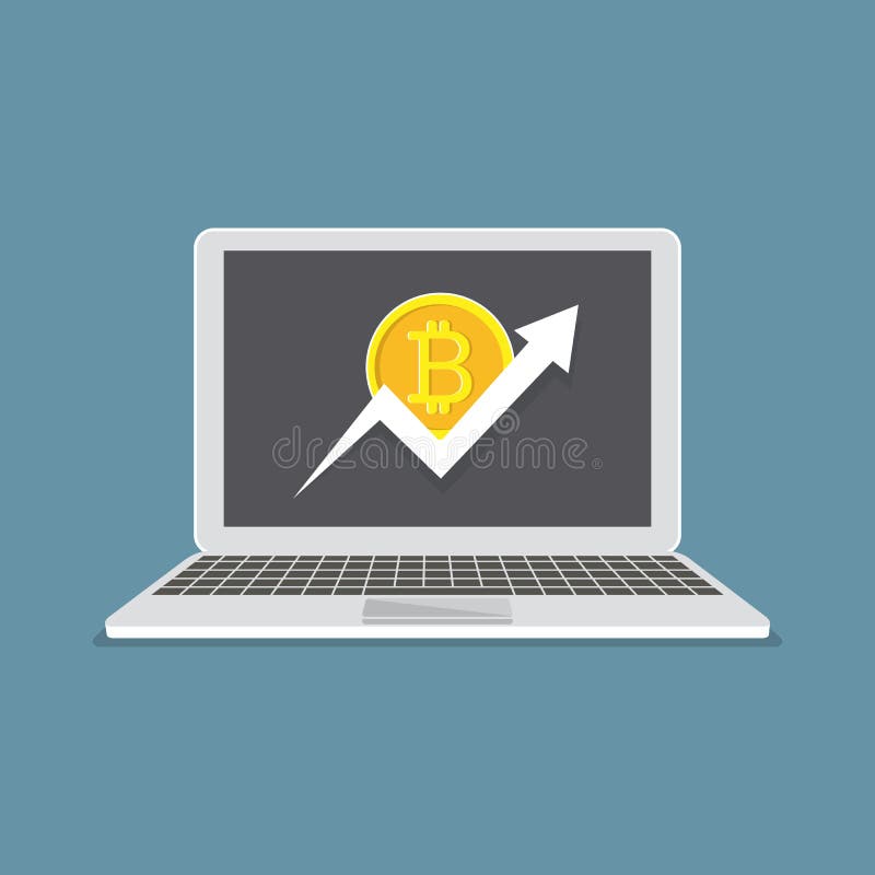 Плоская современная идея проекта технологии cryptocurrency, обмена bitcoin, минирования bitcoin бесплатная иллюстрация