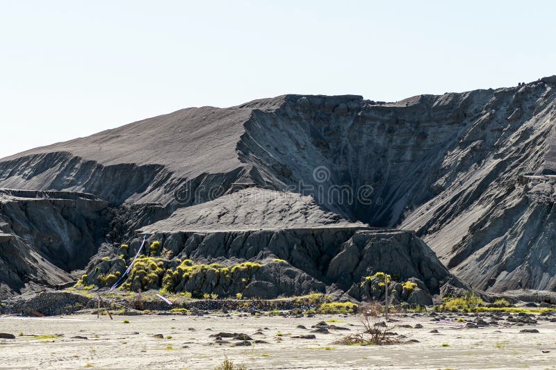 The tailings dam wall in Jagersfontein which collapsed and covered parts of the town in toxic sludge. The tailings dam wall in Jagersfontein which collapsed and covered parts of the town in toxic sludge