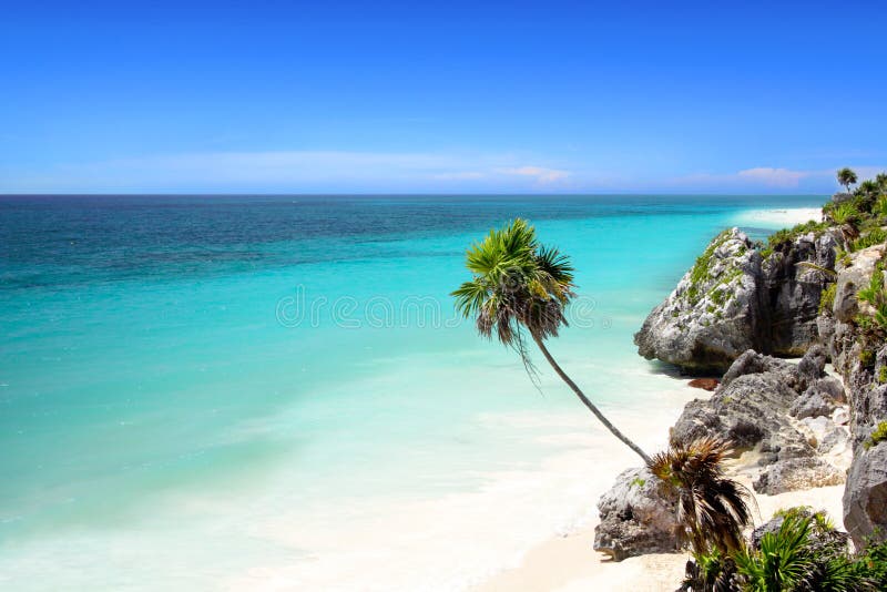 The stunning tropical beach at Tulum near Cancun, Mayan Riviera, Mexico. Travel & Vacation Collection. The stunning tropical beach at Tulum near Cancun, Mayan Riviera, Mexico. Travel & Vacation Collection.