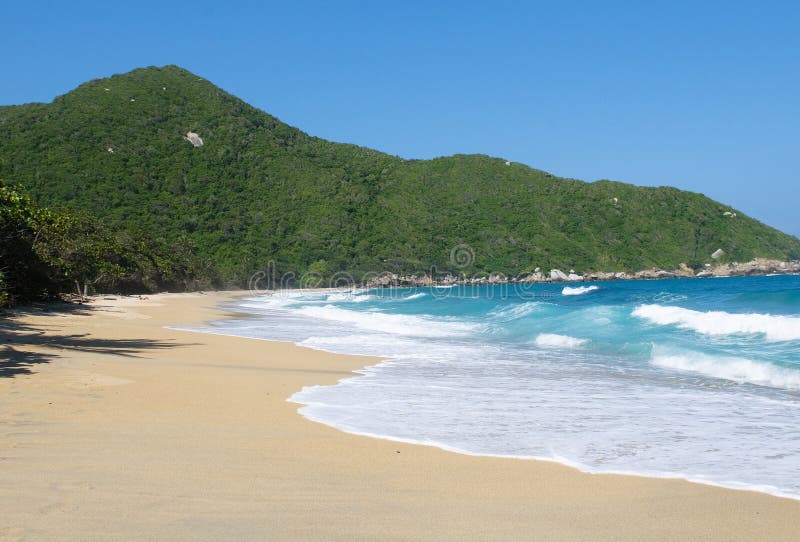 Пляж Nudist, национальный парк Tayrona, Колумбия стоковые фото Пляж Nudist, национальный парк Tayrona, Колумбия стоковые фото