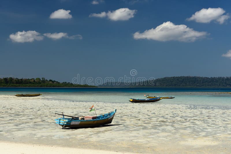 Пляж рая на острове Andaman и Nicobar, Индии стоковая фотография rf