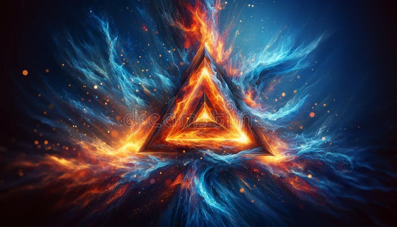 пожарная и ледовая конструкция. абстрактный фрактал. фрактальный фон для креативного дизайна бесплатная иллюстрация