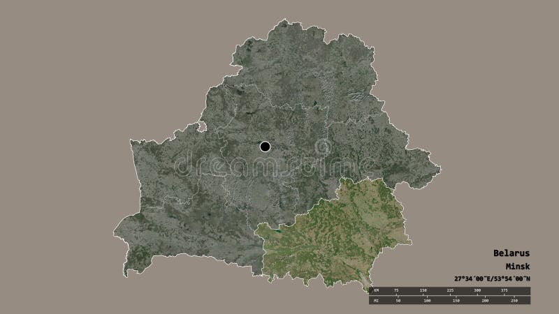 Позиция homyelregion Беларуси. Спутник иллюстрация вектора