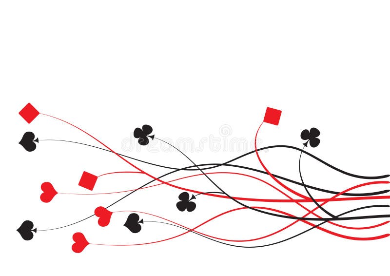 Poker, bridge 2d vector illustration. Poker, bridge 2d vector illustration