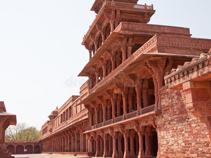 Part of the sixteenth century city of Fatehpur Sikri in Rajasthan, India which was built to be the political capital of India. It was completely abandoned after just fourteen years, reputedly because of the lack of a reliable water supply. Part of the sixteenth century city of Fatehpur Sikri in Rajasthan, India which was built to be the political capital of India. It was completely abandoned after just fourteen years, reputedly because of the lack of a reliable water supply