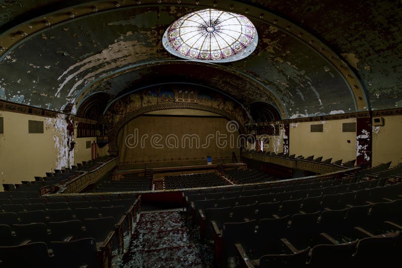 Покинутый и исторический театр для Shriners - Wilkes-Barre виска Irem, Пенсильвания стоковое фото