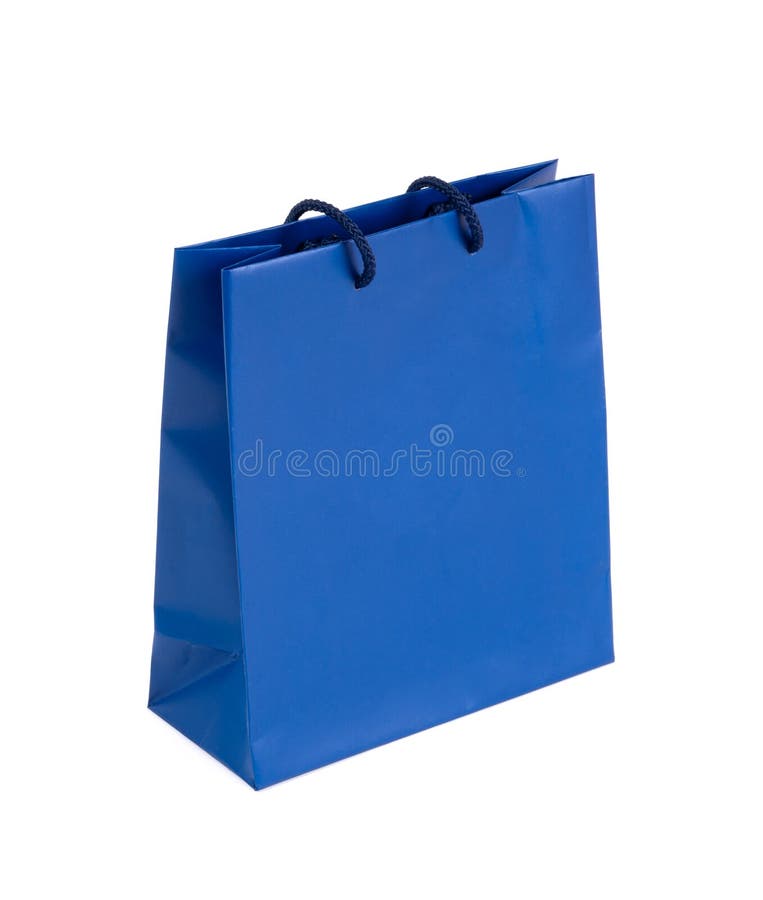 Blue shopping bags with white background. Blue shopping bags with white background